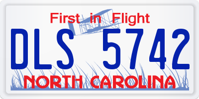 NC license plate DLS5742
