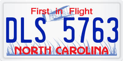 NC license plate DLS5763