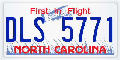 NC license plate DLS5771