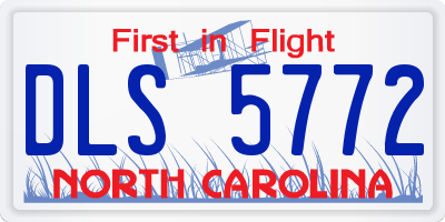 NC license plate DLS5772