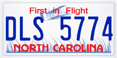 NC license plate DLS5774