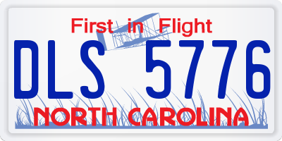 NC license plate DLS5776