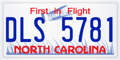 NC license plate DLS5781
