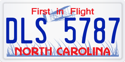 NC license plate DLS5787