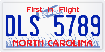 NC license plate DLS5789