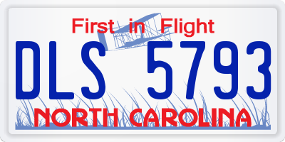 NC license plate DLS5793