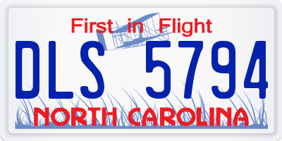 NC license plate DLS5794