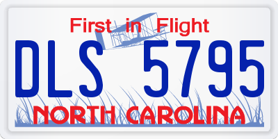 NC license plate DLS5795