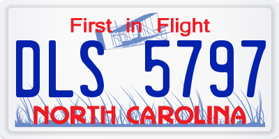 NC license plate DLS5797