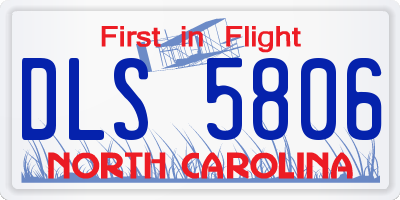 NC license plate DLS5806