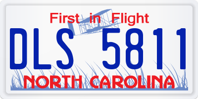 NC license plate DLS5811