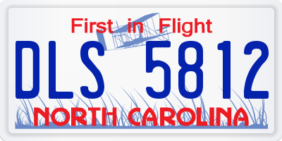 NC license plate DLS5812