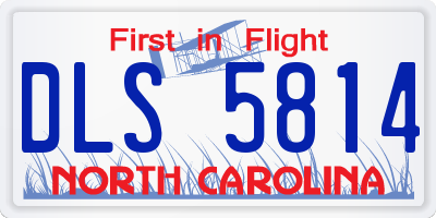 NC license plate DLS5814