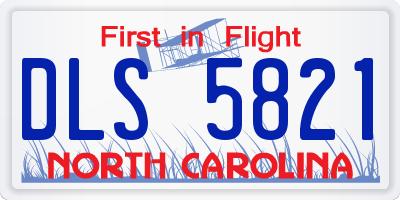 NC license plate DLS5821