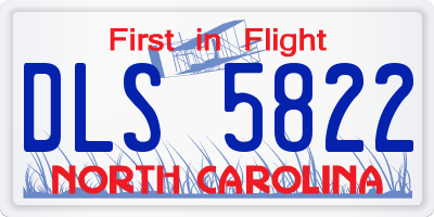 NC license plate DLS5822