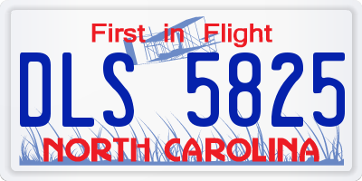 NC license plate DLS5825