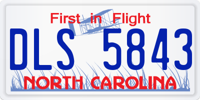 NC license plate DLS5843
