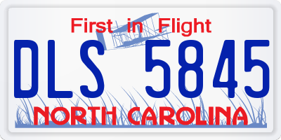 NC license plate DLS5845