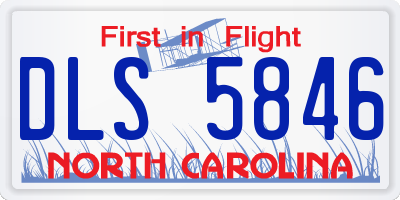 NC license plate DLS5846