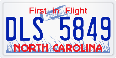 NC license plate DLS5849