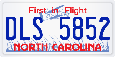NC license plate DLS5852