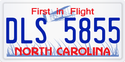 NC license plate DLS5855