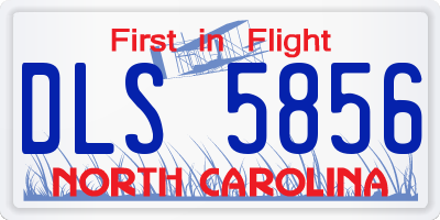 NC license plate DLS5856