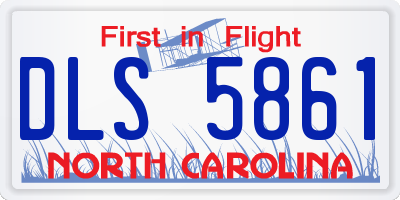NC license plate DLS5861