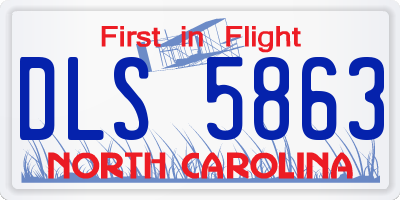 NC license plate DLS5863