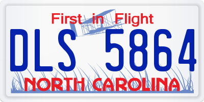 NC license plate DLS5864