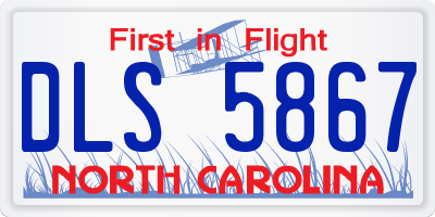 NC license plate DLS5867
