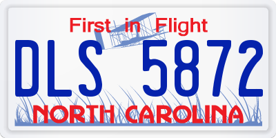 NC license plate DLS5872