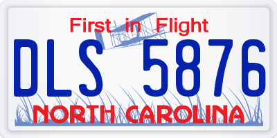 NC license plate DLS5876
