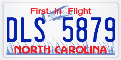 NC license plate DLS5879
