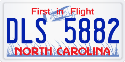NC license plate DLS5882