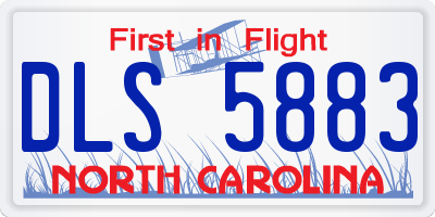 NC license plate DLS5883
