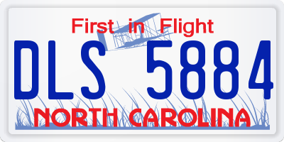 NC license plate DLS5884