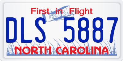 NC license plate DLS5887