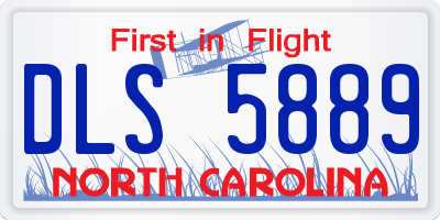NC license plate DLS5889