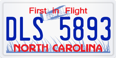 NC license plate DLS5893