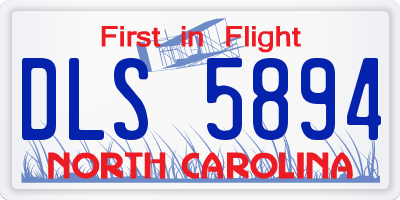 NC license plate DLS5894