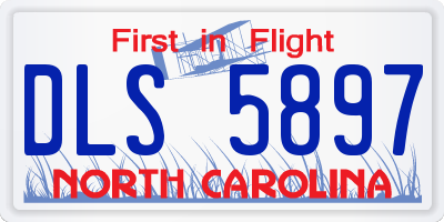 NC license plate DLS5897