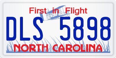 NC license plate DLS5898