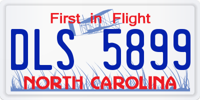 NC license plate DLS5899