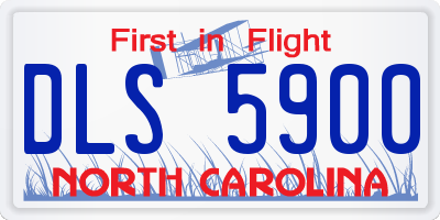 NC license plate DLS5900