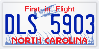NC license plate DLS5903
