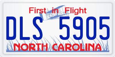 NC license plate DLS5905