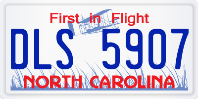 NC license plate DLS5907