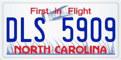 NC license plate DLS5909
