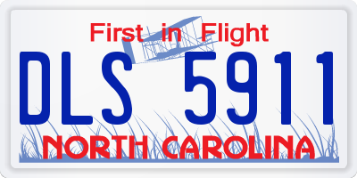 NC license plate DLS5911